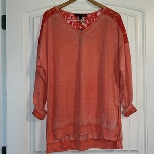 NWT French Laundry dip dye long line Top 1X